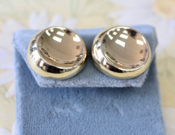 Contemporary ~ Round Gold Earrings