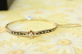 Antique ~ Elegant Enamel & Diamond bracelet
