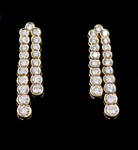 Diamond Drop Earrings ~ Dazzling
