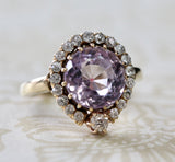 Rare Lilac Kunzite & Diamond Ring ~ Circa 1890