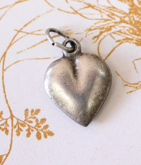 Sterling Silver Heart Pendant ~ VINTAGE