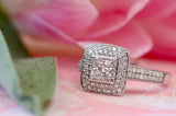 Princess Cut ~ .75 carat Center Diamond Ring