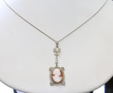 Shell Cameo Necklace ~ VINTAGE