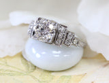 Platinum Diamond Engagement Ring ~ ANTIQUE