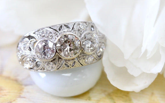Platinum Diamond Ring ~ VINTAGE