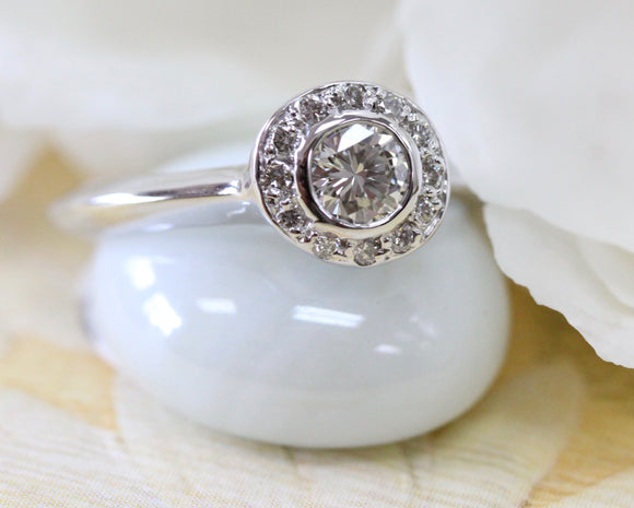 Diamond Engagement Ring ~ DAINTY