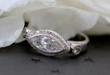 Marquis Diamond Engagement Ring ~ Hand Crafted