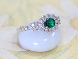 Emerald & Diamond Ring ~ Contemporary