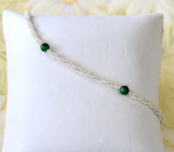 Seed Pearl Bracelets with Glass Beads ~ VINTAGE