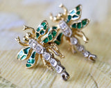 Dainty & Sweet ~ Dragonfly Stud style earrings,