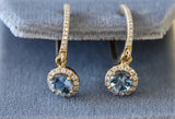 Aquamarine & Diamond Earrings ~ SWEET