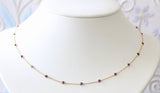 Amethyst Necklace with an Adjustable Length