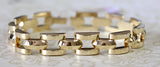 Wide Link Gold Bracelet ~ Estate Collection