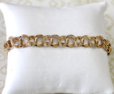 Gold Link circular bracelet ~ ESTATE