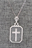 Sterling Silver Necklace with Cross ~ ART DECO