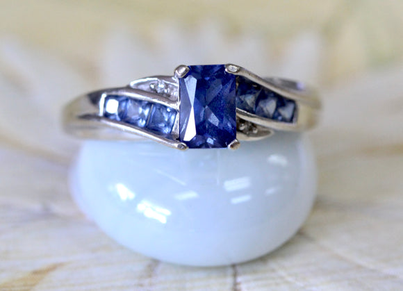 Tanzanite Ring with Diamond Accents