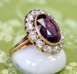 Amethyst & White Sapphire Ring ~ CIRCA 1900