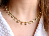 French ANTIQUE Necklace ~ Green Gold