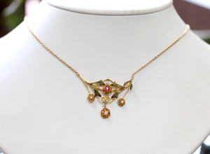 Ruby & Diamond Necklace ~ VINTAGE