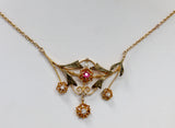 Ruby & Diamond Necklace ~ VINTAGE