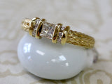 Diamond Ring with Princess Cut center stone
