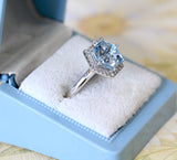 Sky Blue Topaz & Diamond Ring