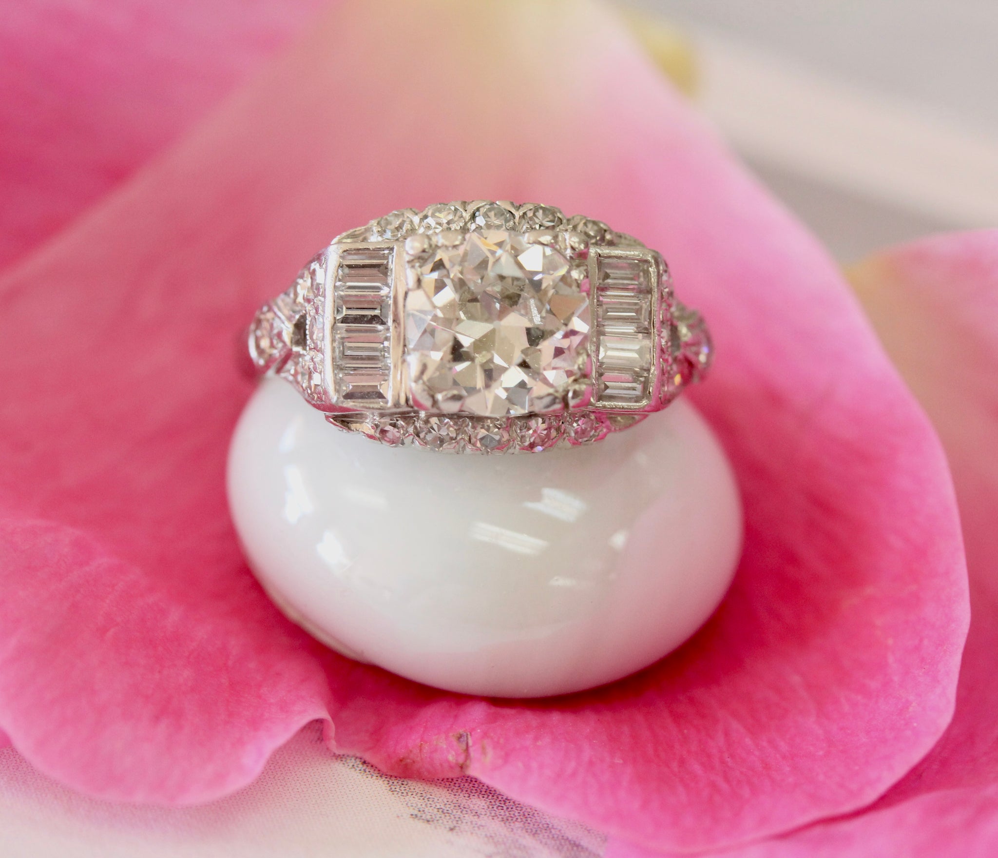 Antique Victorian Diamond Cluster Engagement Ring 100 Years Old – Bella  Rosa Galleries