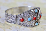 Egyptian Silver Bangle Bracelet