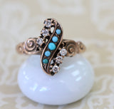 Turquoise & Diamond Ring ~ Circa 1885