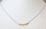 Natural Diamond Necklace ~ Two - Tone Gold