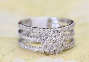 Impressive Diamond Ring with 3 Bands