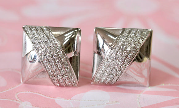Contemporary Diamond Earrings