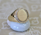 Diamond "Signet" Ring ~ Ready for Engraving