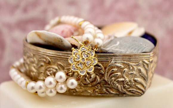 Lovely ~ Pearl & Diamond Bracelet