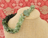 Variegated Green Tourmaline Necklace with Carved Tourmaline Clasp