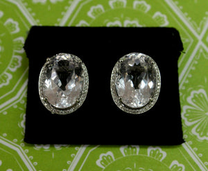 Spectacular ~ Kunzite & Diamond Earrings ~ WOW