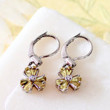 Twinkling ~ Yellow Sapphire & Diamond Earrings