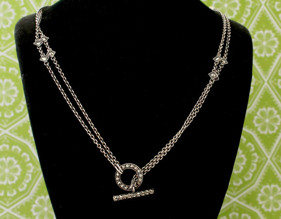 Chic ~ Sterling Silver & Marcasite Necklace