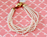 Graceful & Pretty ~ Multi strand Pearl bracelet