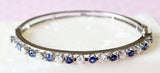 Elegant ~ Sapphire & Diamond Bangle Bracelet