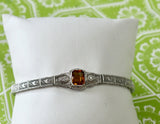 Vintage ~ Citrine & Diamond Bracelet
