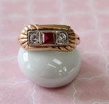 Adorable ~ Ruby with diamond Ring