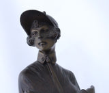 Bronze Statue by Austrian Artist Bruno Zach of a Horsewoman, circa 1925