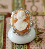 Winsome ~ Vintage Shell Cameo Ring