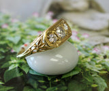 Pretty ~ 3 Diamond Engagement Ring