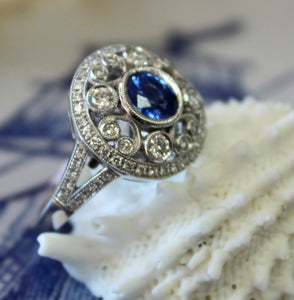 YUM ~ 1.02 carat center Sapphire Ring