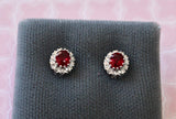 Sweet ~ Ruby & Diamond Stud Earrings
