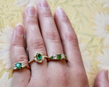 Green Garnet &  Diamond Ring ~ Circa 1900