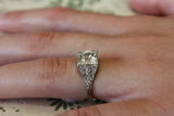 STUNNING ~ Vintage Platinum Diamond Engagement Ring
