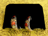 Colorful ~ Sterling & Agate Hoop Earrings